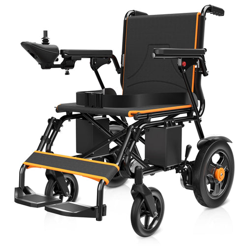 Foldable Electric Wheelchair for Adults, Lightweight Power Chair, Dual Motor Drive, 15 Mile Range, 360° Joystick Control