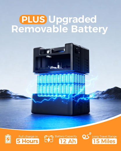 Foldable Electric Wheelchair for Adults, Portable Motorized Power Chair, Up to 25 Mile Range