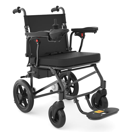 Lightweight Foldable Electric Wheelchair for Adults, 500W Motorized Power Chair, 360° Joystick Control
