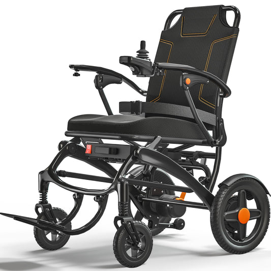 Foldable Electric Wheelchair for Adults, Lightweight Power Chair, Dual Motor Drive, 350 lb Capacity